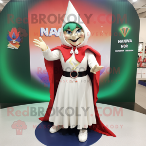 nan Magician mascot costume character dressed with a Mini Skirt and Shawl pins