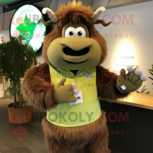 Olive Yak mascotte kostuum...