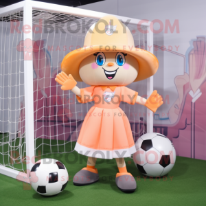 Peach Soccer Goal mascotte...