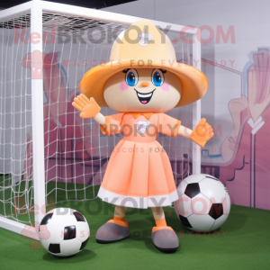 Peach Soccer Goal maskot...