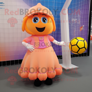 Peach Soccer Goal maskot...