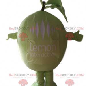 Mascotte de citron vert super fun. Costume de citron -