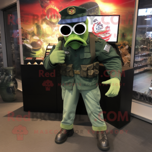 Grøn Marine Recon maskot...