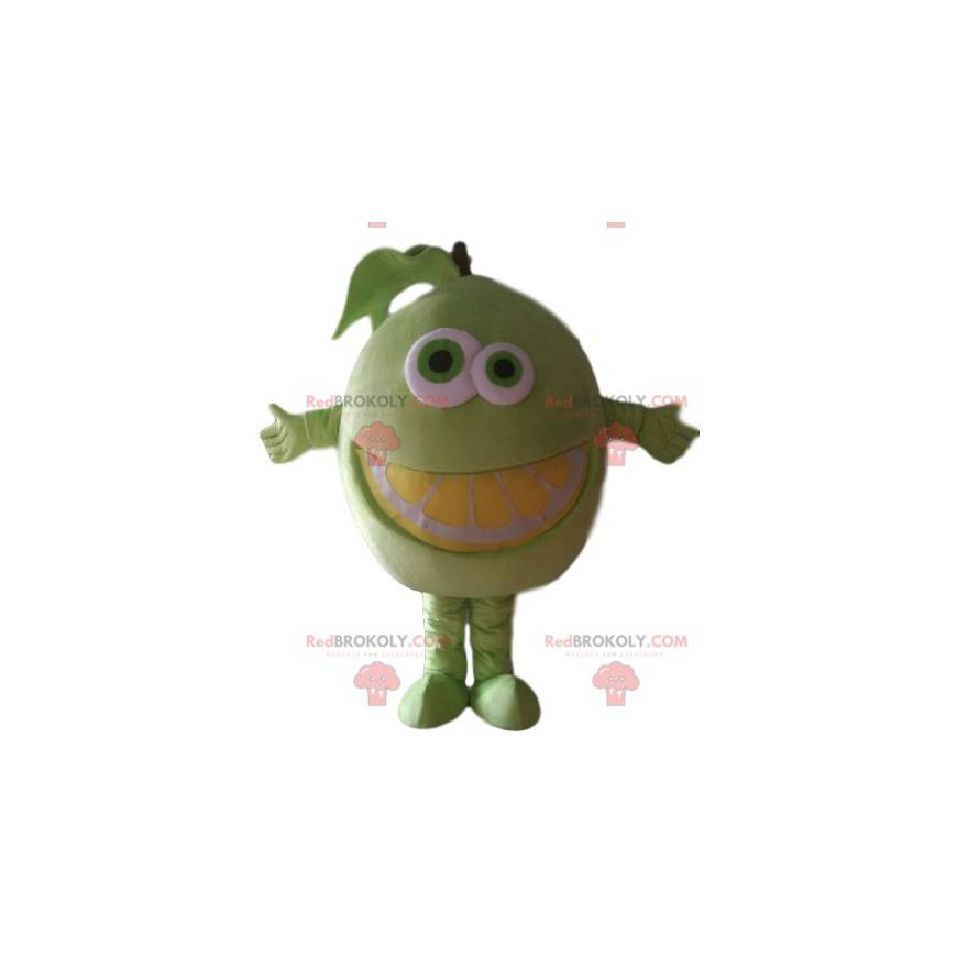 Mascotte de citron vert super fun. Costume de citron -