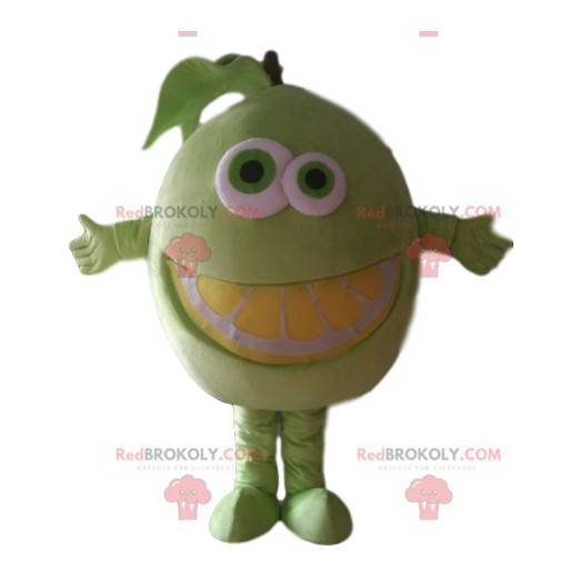 Mascotte de citron vert super fun. Costume de citron -