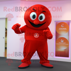 Rød Pendant maskot kostume...