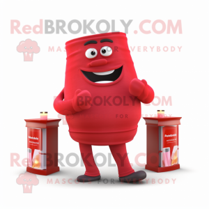 Rode geurkaars mascotte...