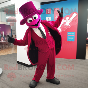 Magenta Stilt Walker maskot...