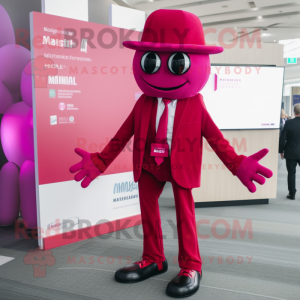 Magenta Stilt Walker maskot...