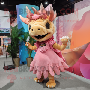 Peach Triceratops mascotte...