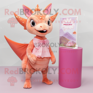 Peach Triceratops mascotte...