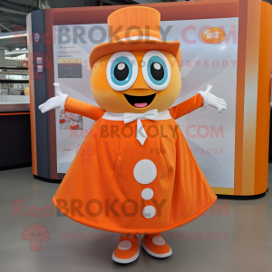 Orange Gyro maskot kostym...