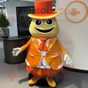 Orange Gyro maskot kostume...