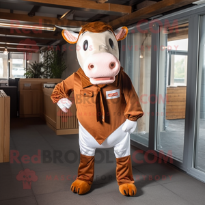 Rust Hereford Cow mascotte...