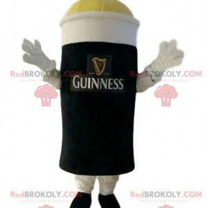 Bicchiere di birra scura mascotte. Costume da birra -