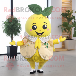 Cream Lemon maskot kostym...