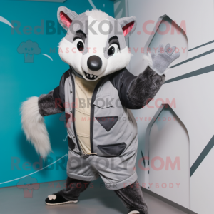 Gray Badger maskot kostume...