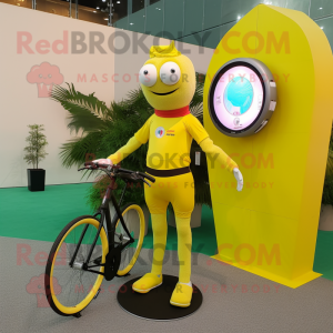 Gul Unicyclist maskot...