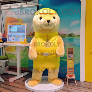 Yellow Seal maskot kostym...