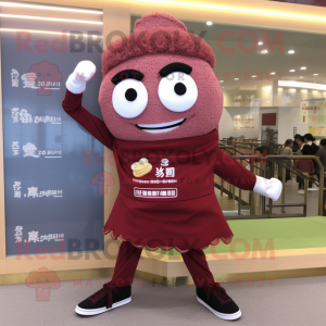 Maroon Ramen maskot kostume...