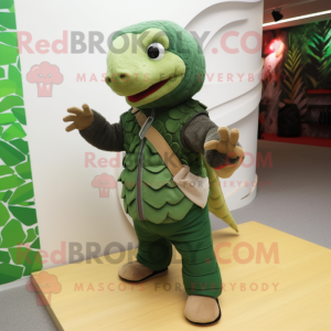 Groene Pangolin mascotte...