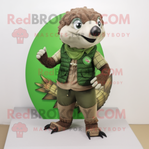 Groene Pangolin mascotte...