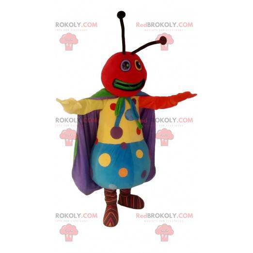 Mascotte formica colorata, con punti multicolori -