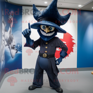 Navy Demon maskot drakt...