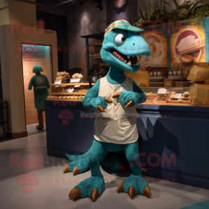 Teal Velociraptor mascotte...