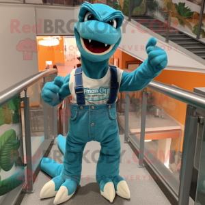 Teal Velociraptor mascotte...