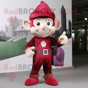 Maroon Elf mascotte kostuum...