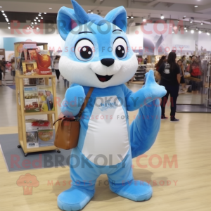 Sky Blue Squirrel maskot...