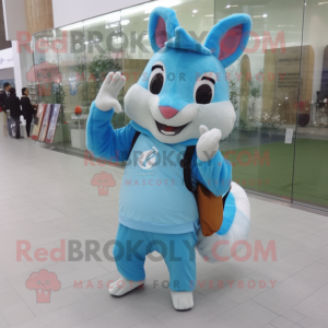 Sky Blue Squirrel maskot...