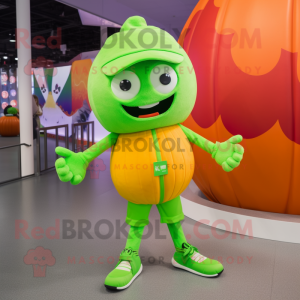 Lime Green Pumpkin mascotte...