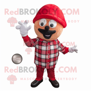 Rød golfbold maskot kostume...