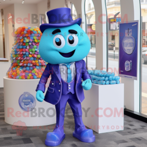 Blue Candy maskot drakt...
