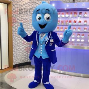 Blue Candy maskot kostume...