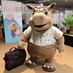 Tan Rhinoceros mascotte...