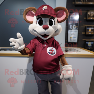 Maroon Mouse mascotte...