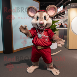 Maroon Mouse mascotte...