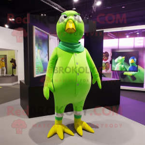 Lime Green Pigeon maskot...
