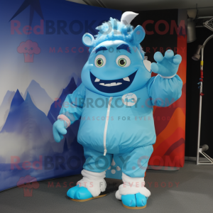 Sky Blue Ogre maskot...