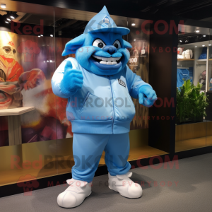 Sky Blue Ogre maskot...