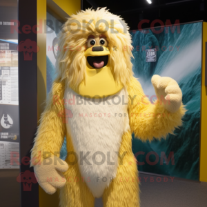 Goldene Yeti Maskottchen...