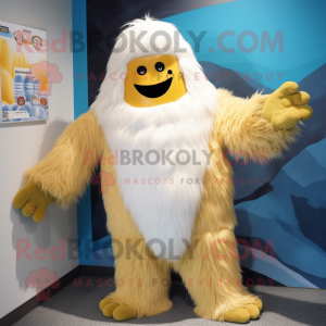 Goldene Yeti Maskottchen...