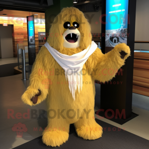 Goldene Yeti Maskottchen...