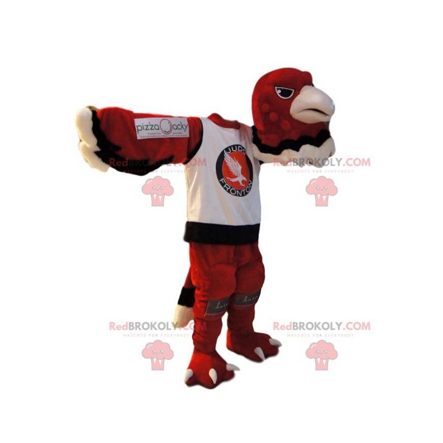 Rød ørn i maskot i sportsdrøye. Red eagle kostyme - Rød ørn i maskot i sportsdrøye. Red eagle kostyme -