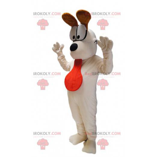 Maskot Odie, bílý pes v Garfieldu. - Redbrokoly.com