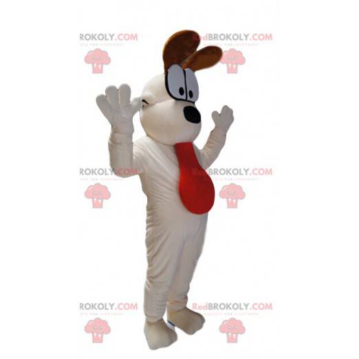 Maskot Odie, bílý pes v Garfieldu. - Redbrokoly.com