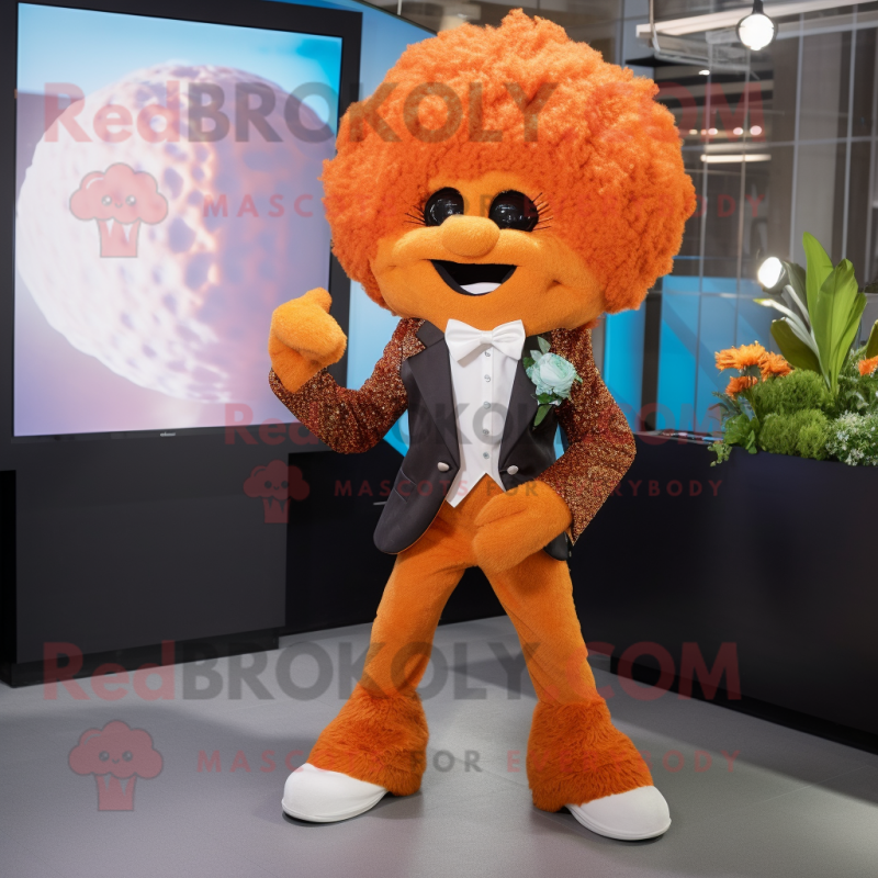 Rust Cauliflower mascot costume character dressed with a Blazer and Hairpins
